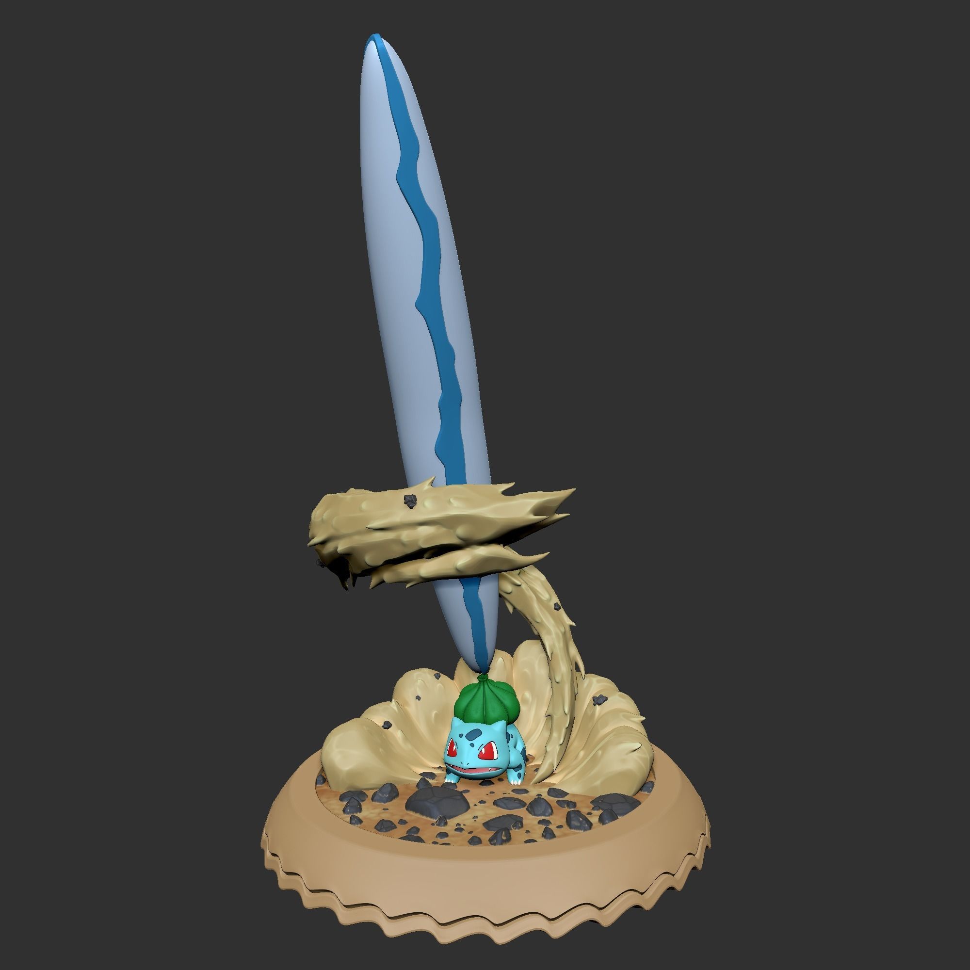 Bulbasaur sculpt for zbrush 3D model_10