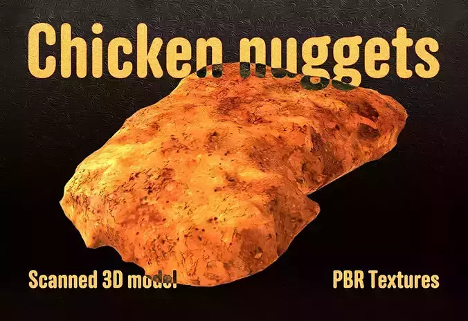 Chicken nuggets    Scanned 3D model