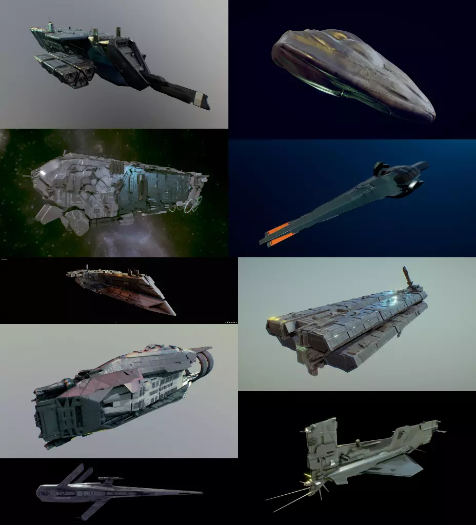 SPACESHIPS BUNDLE 01 3D model_0