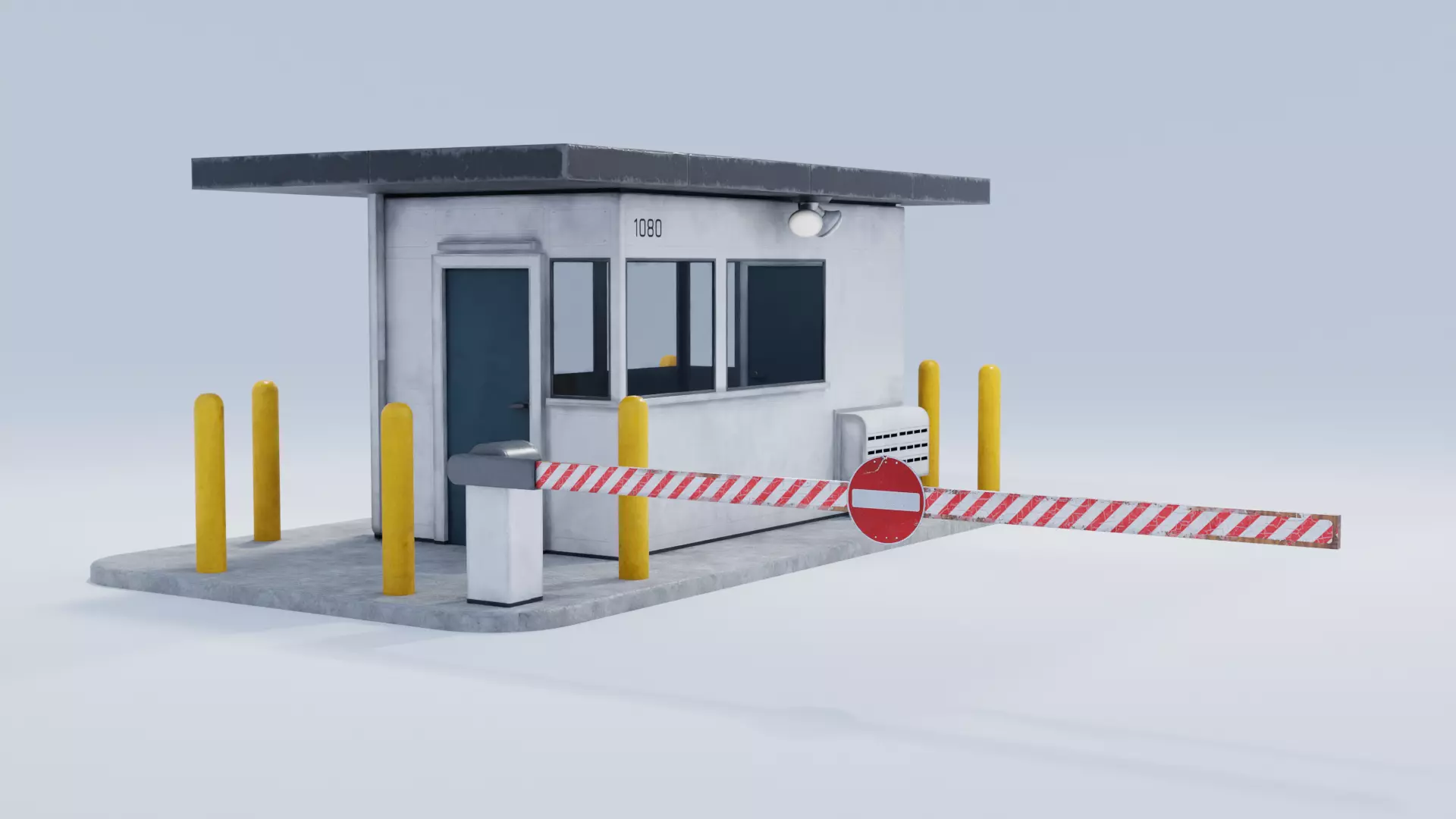 Guard Shack with 4K textures Low-poly 3D model
