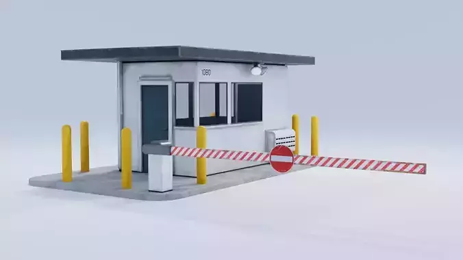 Guard Shack with 4K textures Low-poly 3D model