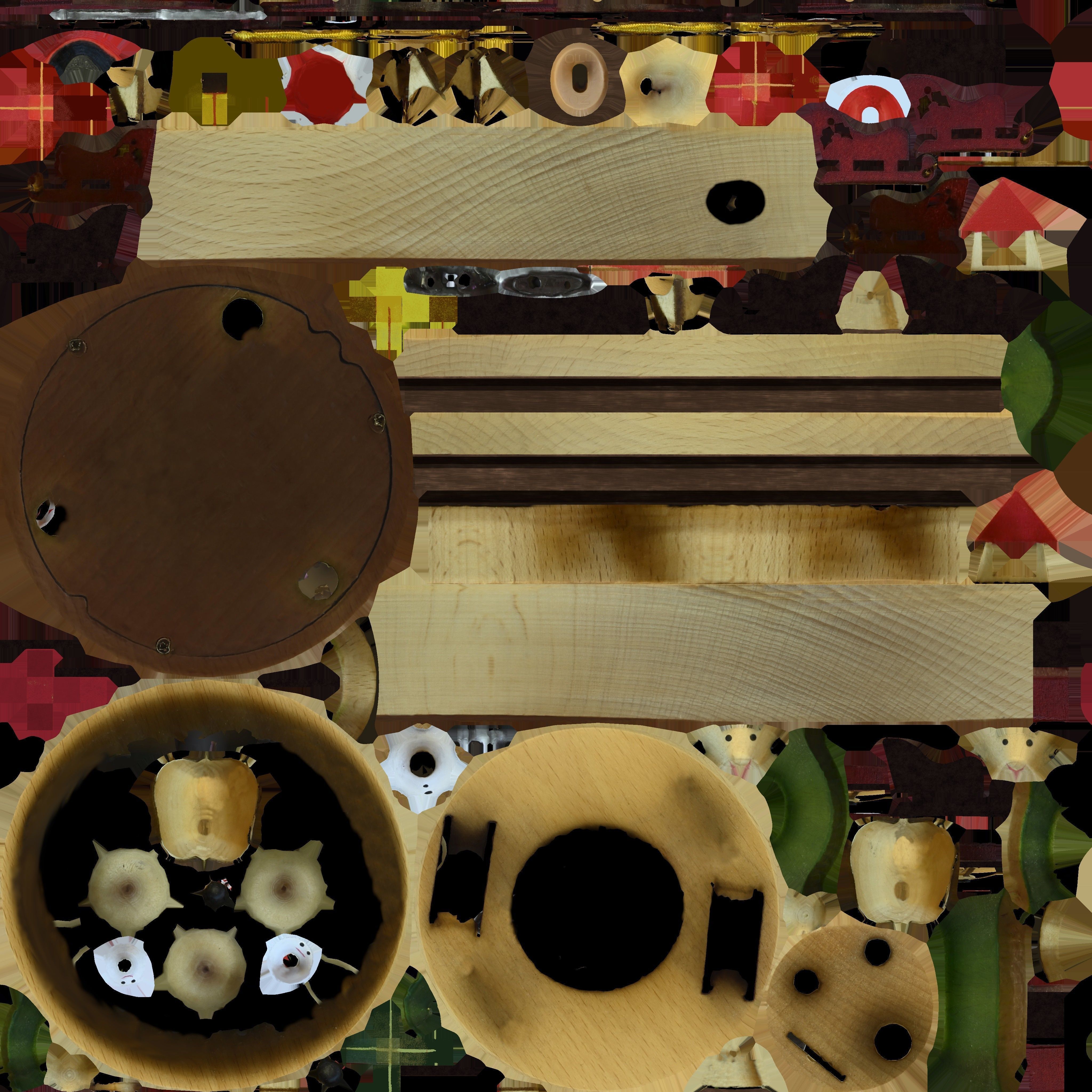 Game Ready Christams Music Box Low-poly 3D model_12