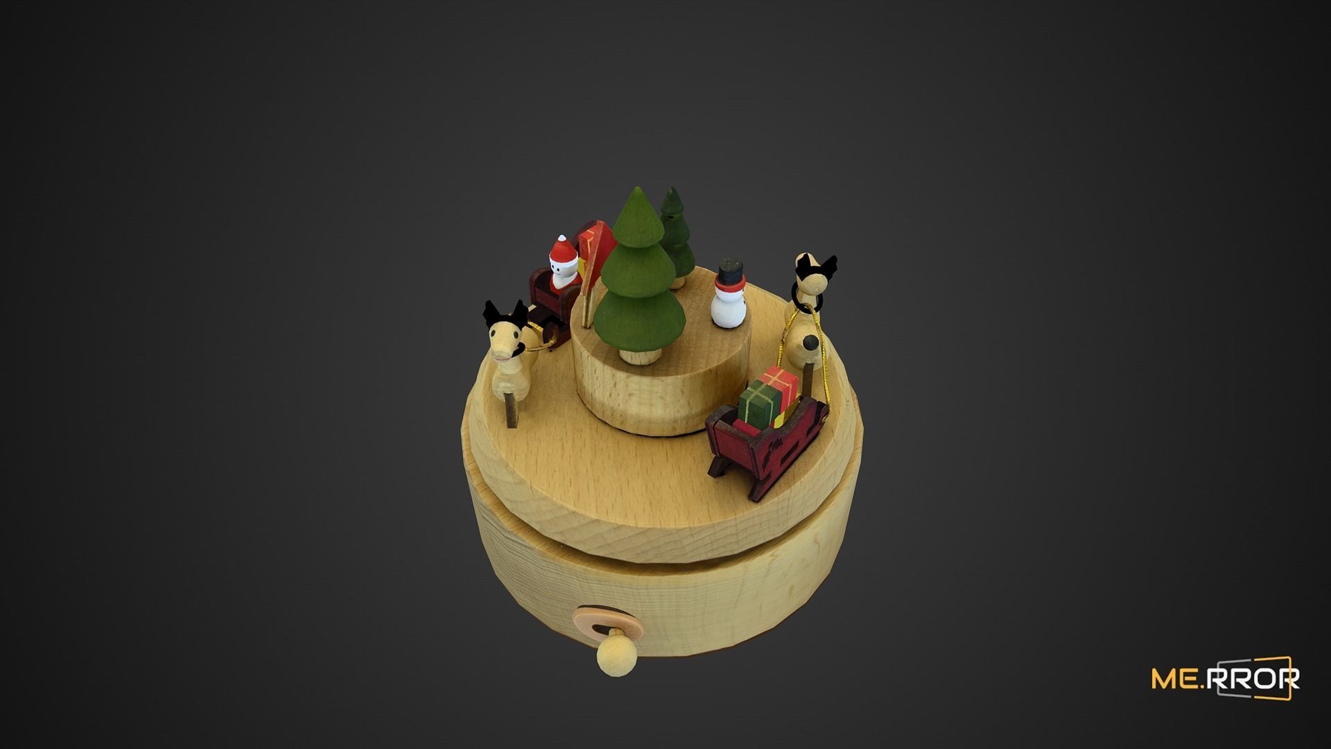 Game Ready Christams Music Box Low-poly 3D model_8