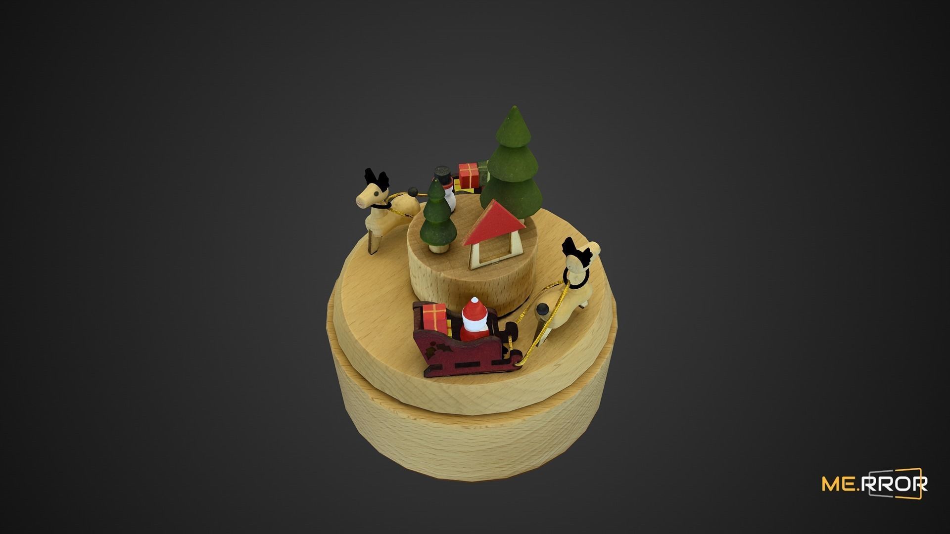 Game Ready Christams Music Box Low-poly 3D model_5