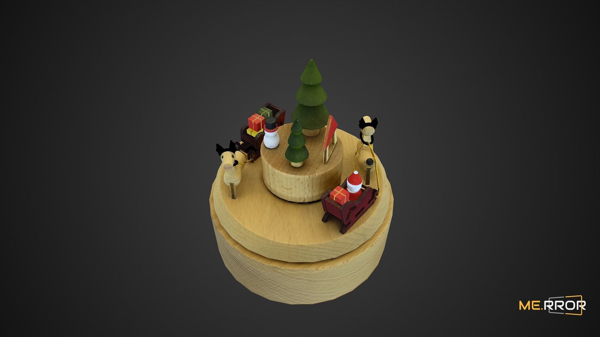 Game Ready Christams Music Box Low-poly 3D model_4