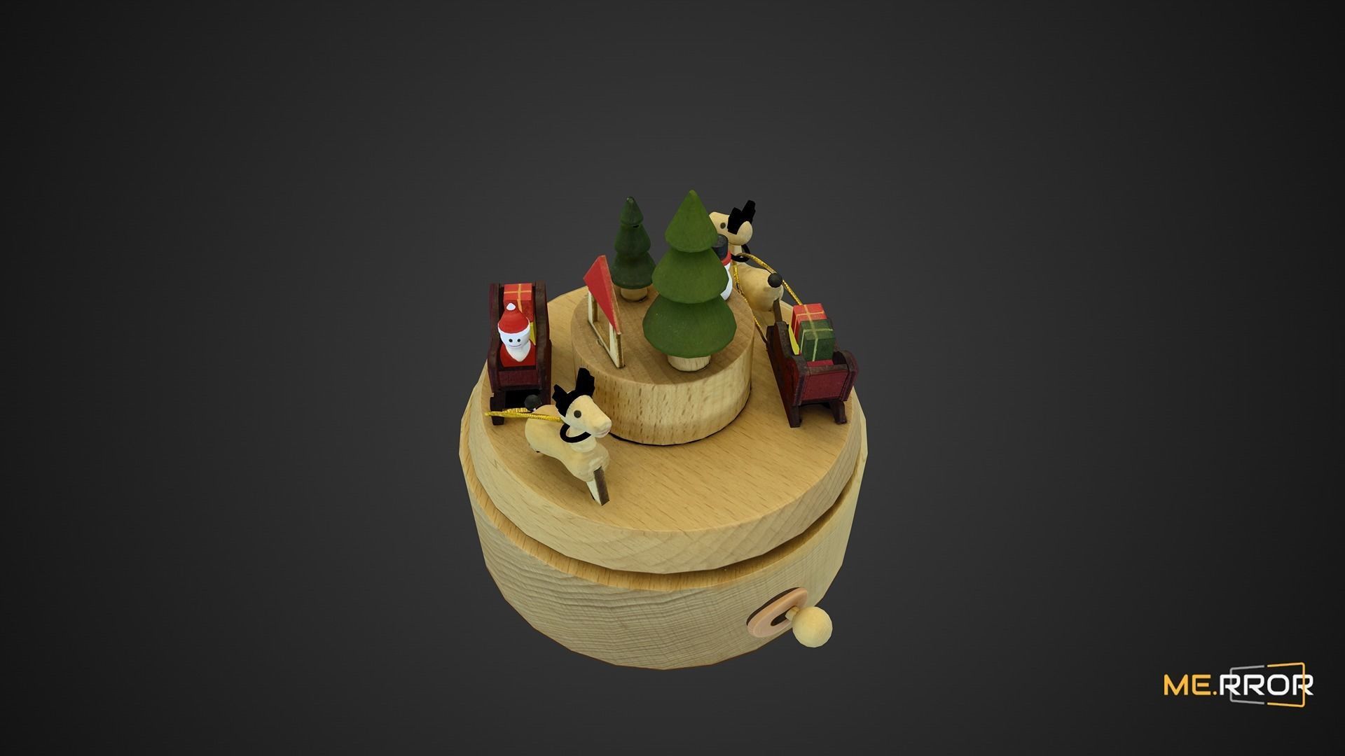 Game Ready Christams Music Box Low-poly 3D model_6
