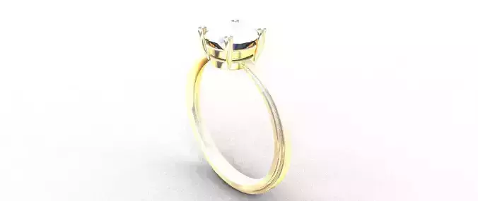 14K Solitaire Ring