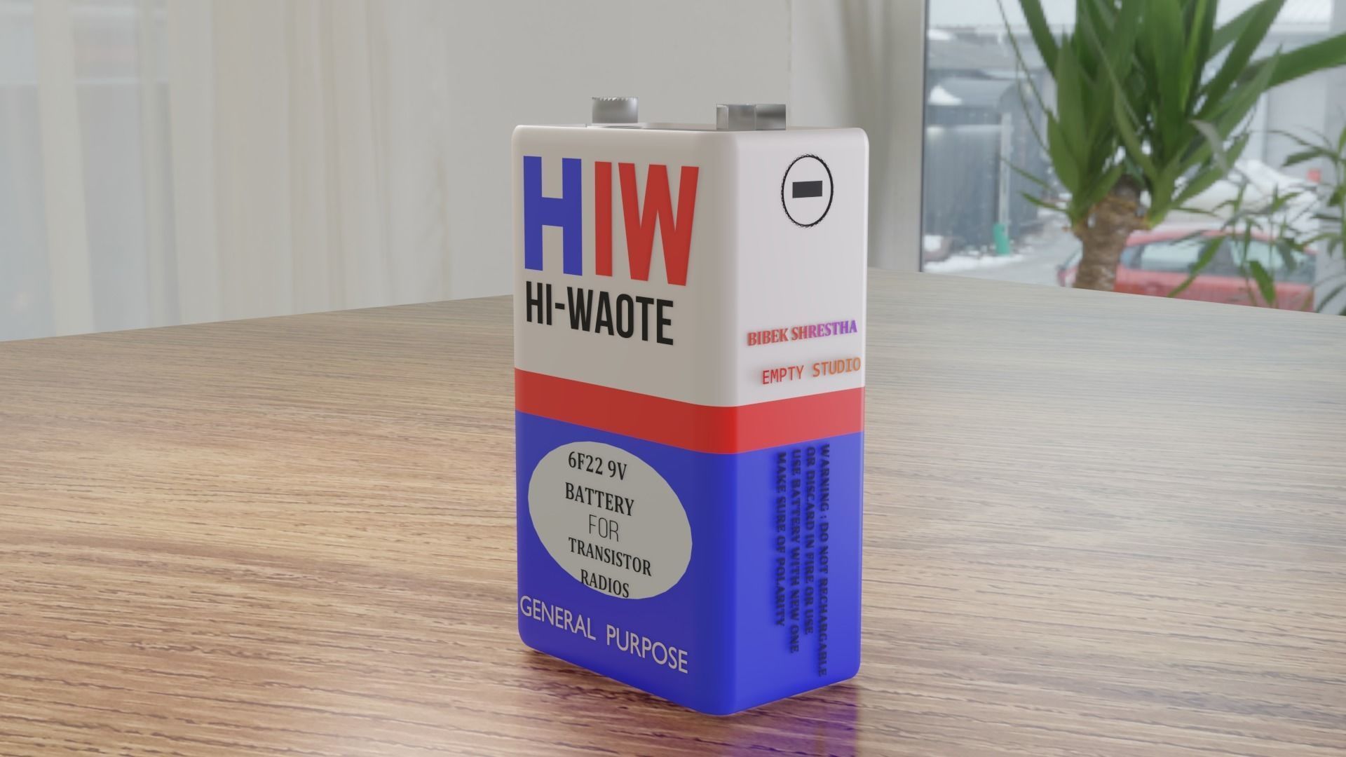HIW battery Free 3D model_1