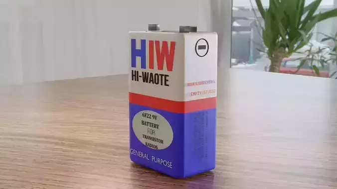 HIW battery Free 3D model
