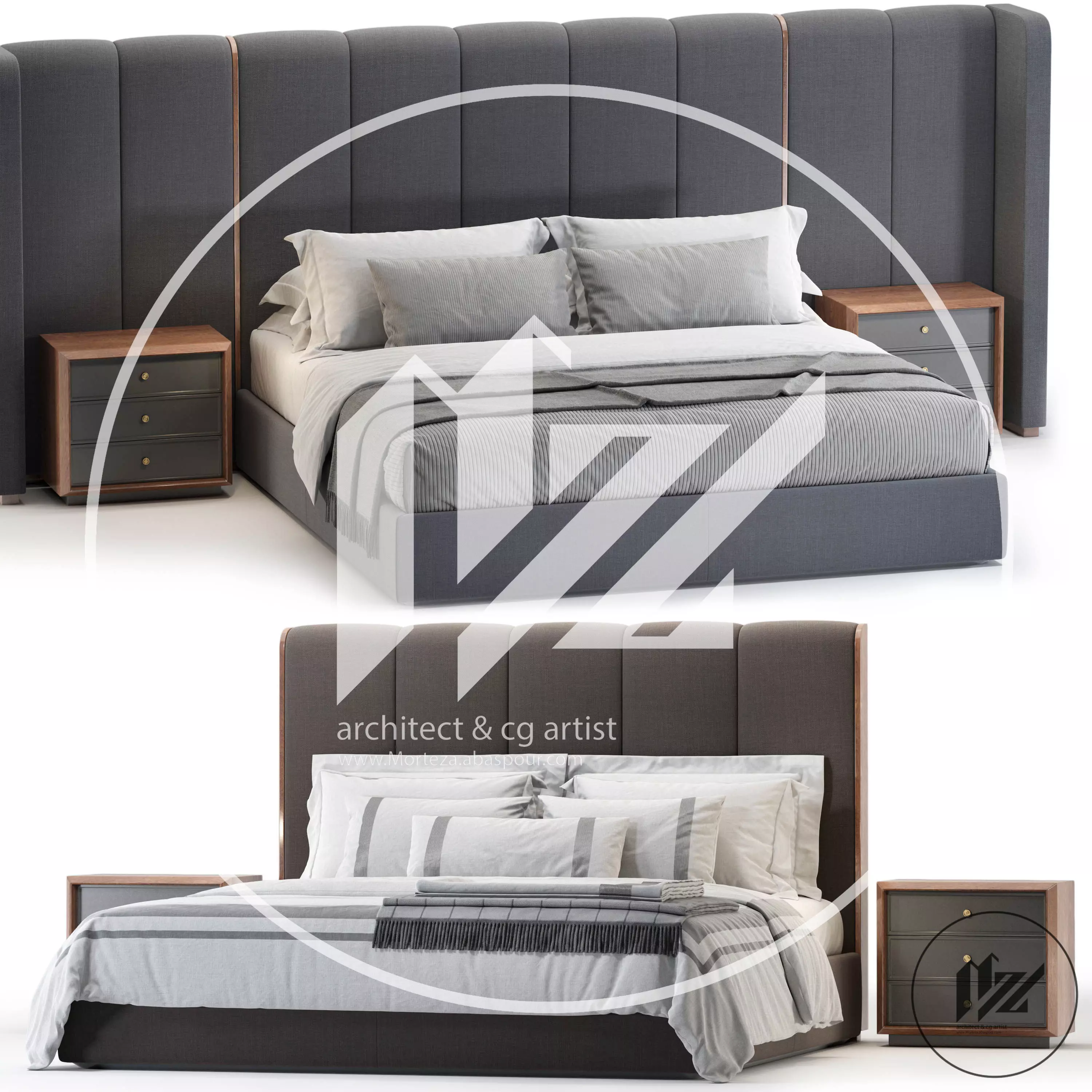 Porada Aida Bed  3D model_0
