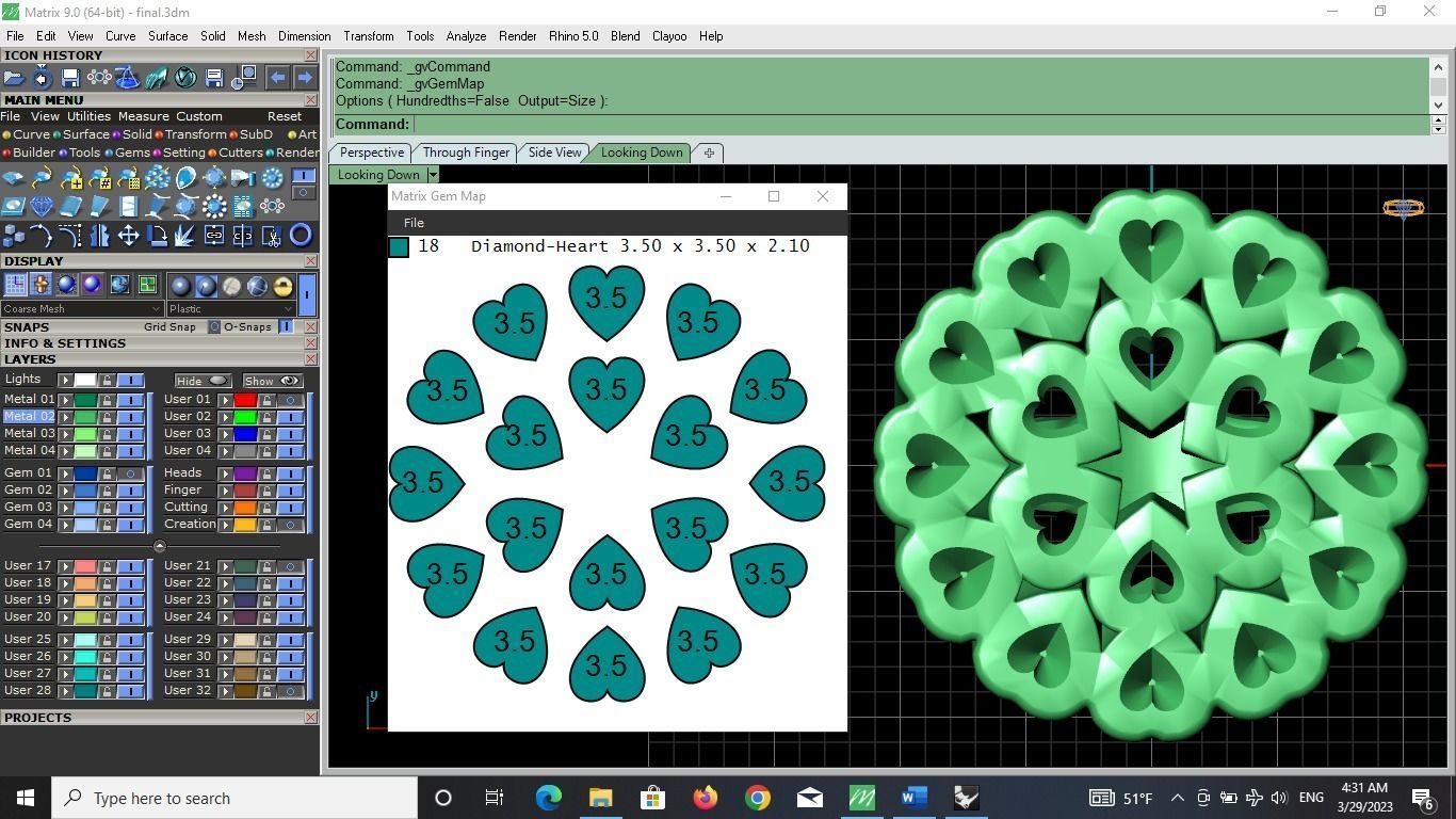 flower-wedding-cluster-ring 3D print model_7