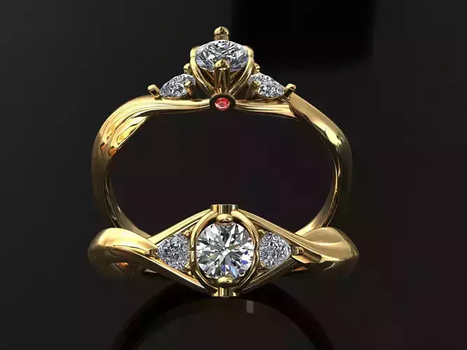 ring-solitaire-wedding 3D print model