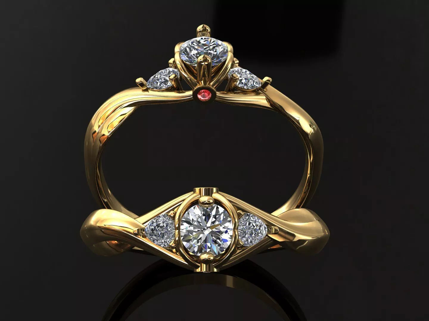 ring-solitaire-wedding 3D print model