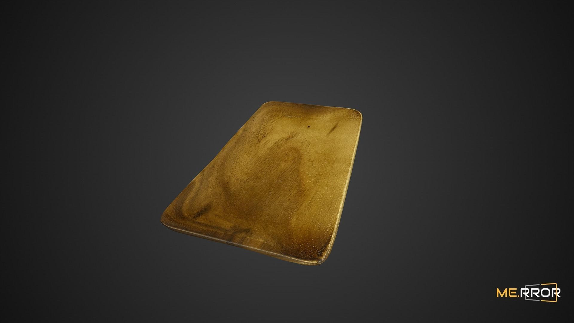 Game Ready Wooden Plate Low-poly 3D model_4