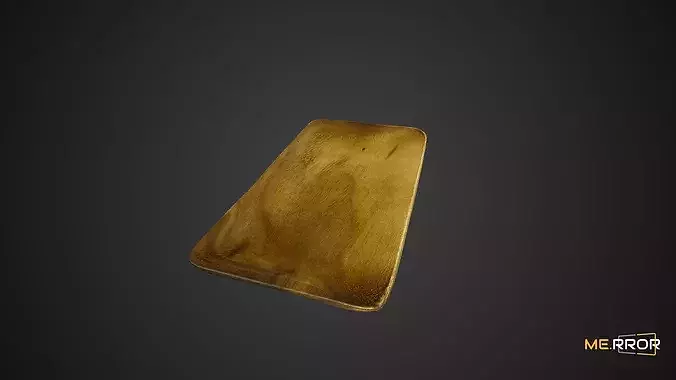 Game Ready Wooden Plate Low-poly 3D model 5