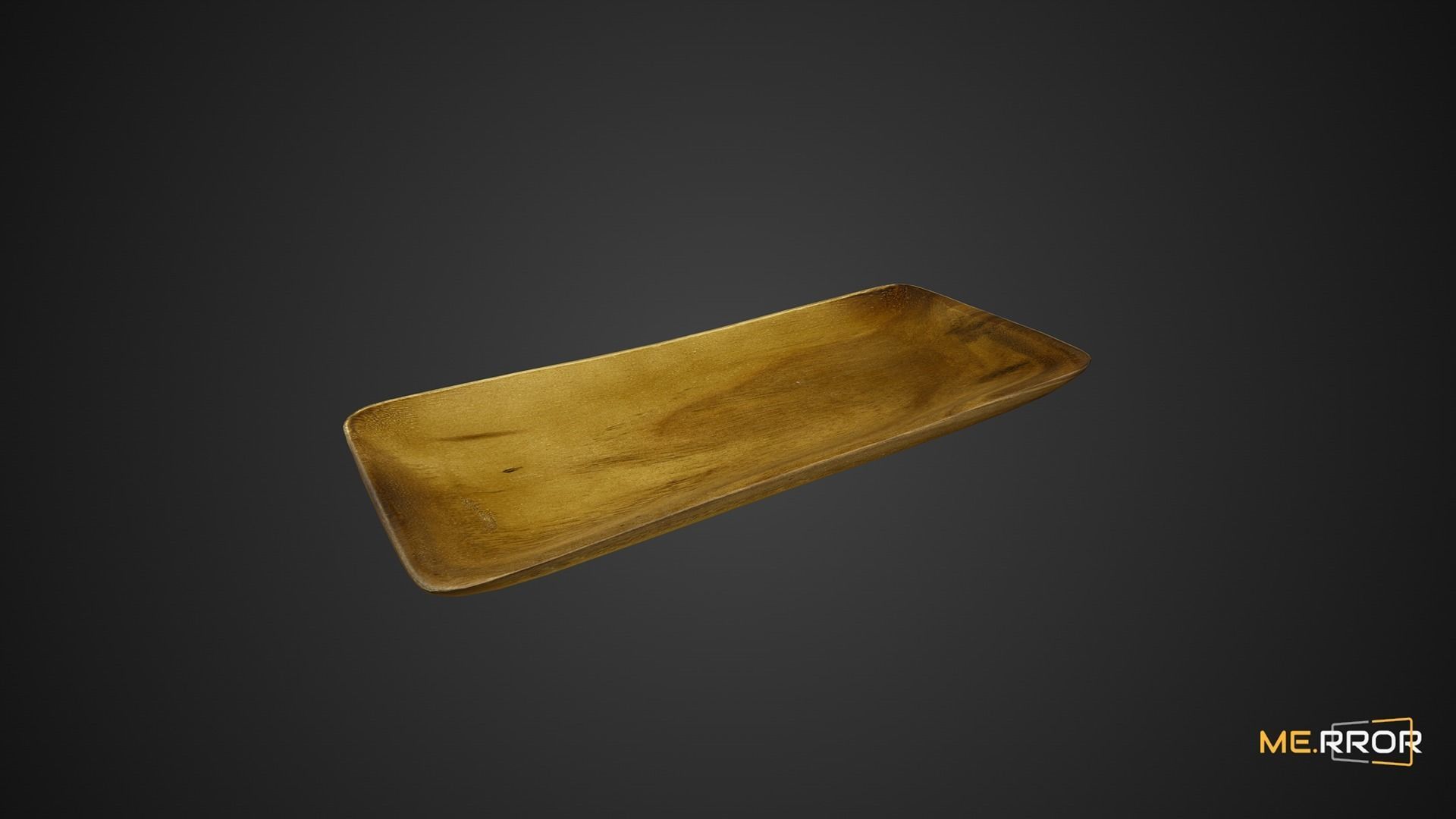 Game Ready Wooden Plate Low-poly 3D model_9