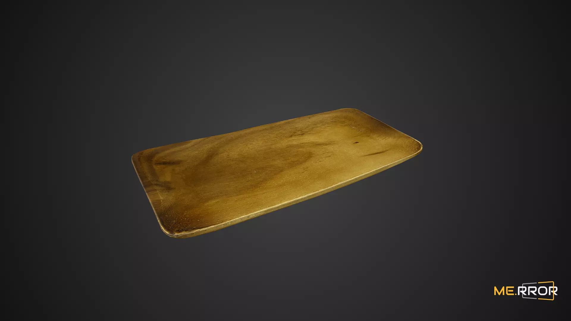 Game Ready Wooden Plate Low-poly 3D model_0