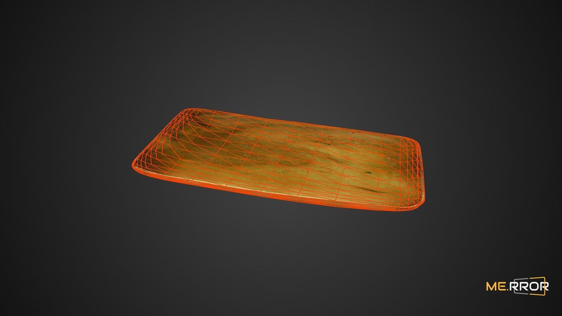 Game Ready Wooden Plate Low-poly 3D model_6