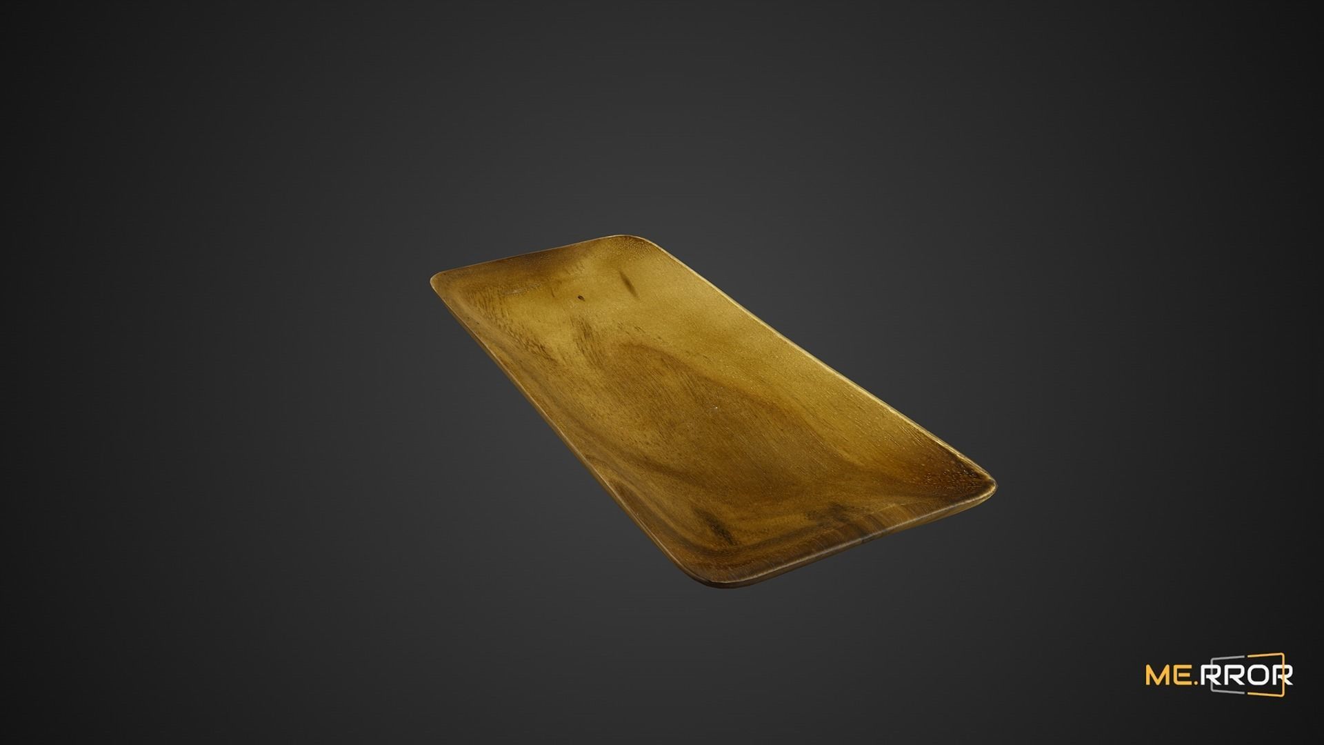 Game Ready Wooden Plate Low-poly 3D model_2