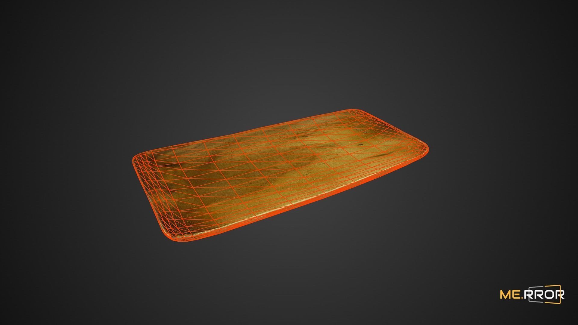 Game Ready Wooden Plate Low-poly 3D model_8