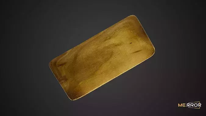 Game Ready Wooden Plate Low-poly 3D model 6