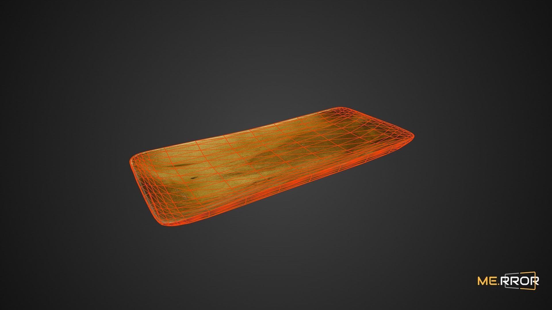 Game Ready Wooden Plate Low-poly 3D model_3