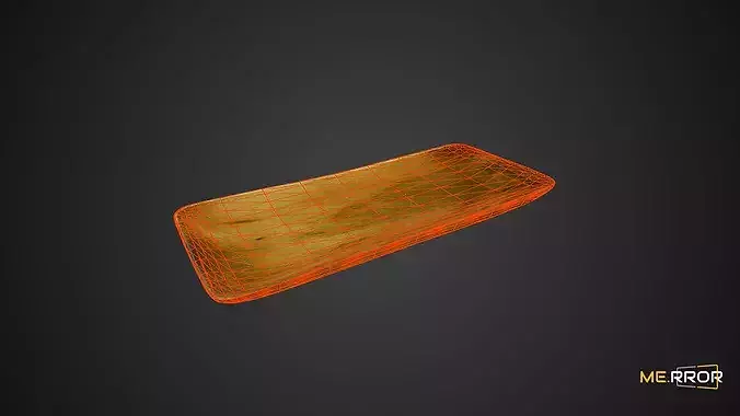 Game Ready Wooden Plate Low-poly 3D model 4