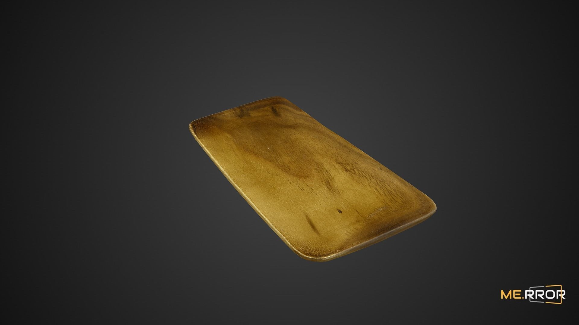 Game Ready Wooden Plate Low-poly 3D model_1
