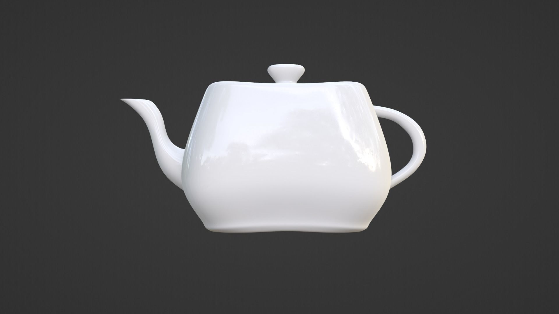 White Porcelain tea set 3D model_22