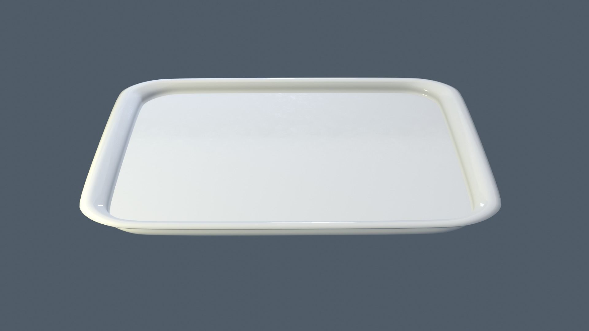 White Porcelain tea set 3D model_29