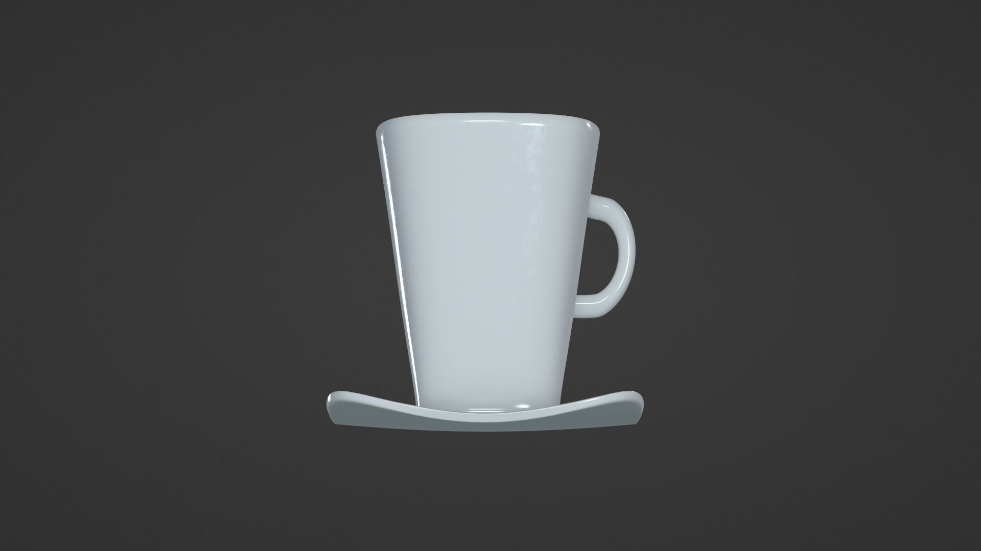 White Porcelain tea set 3D model_17