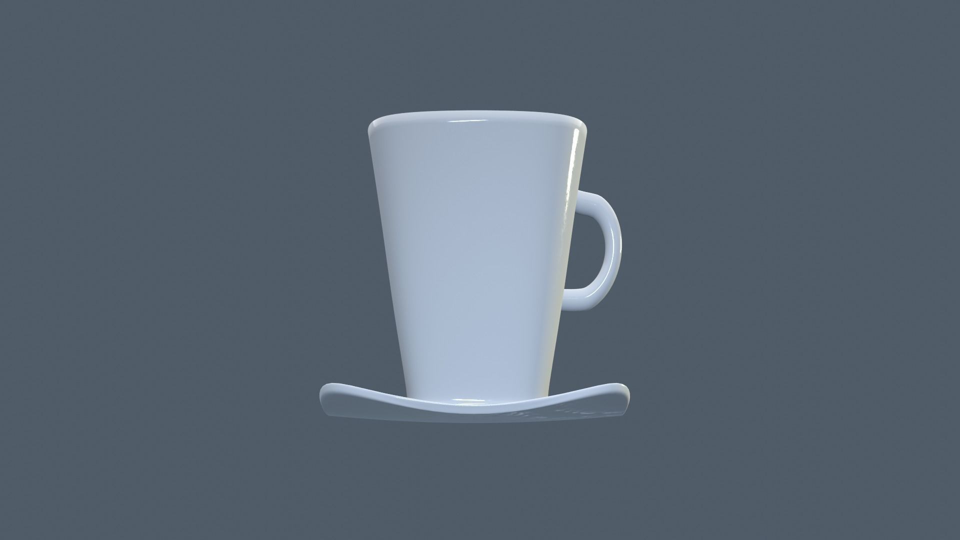 White Porcelain tea set 3D model_18