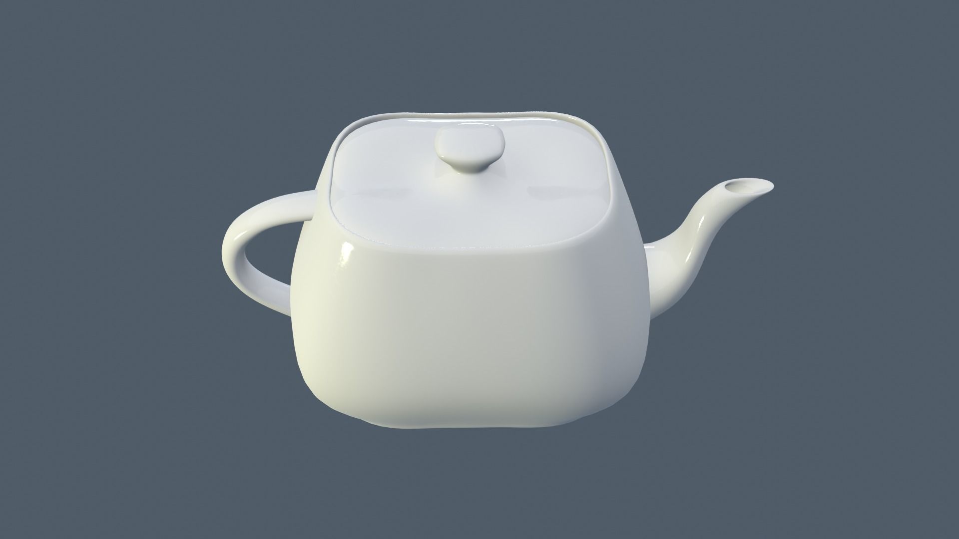 White Porcelain tea set 3D model_24
