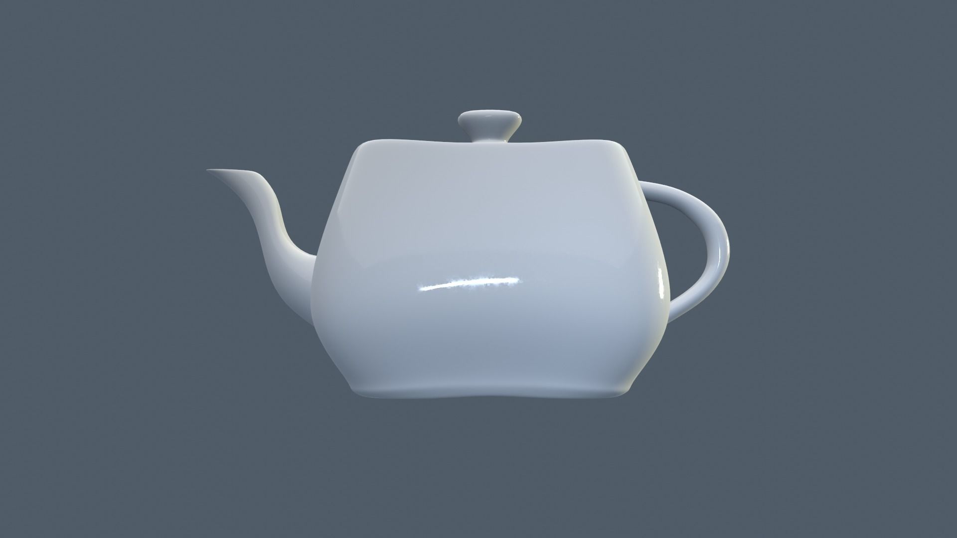 White Porcelain tea set 3D model_23