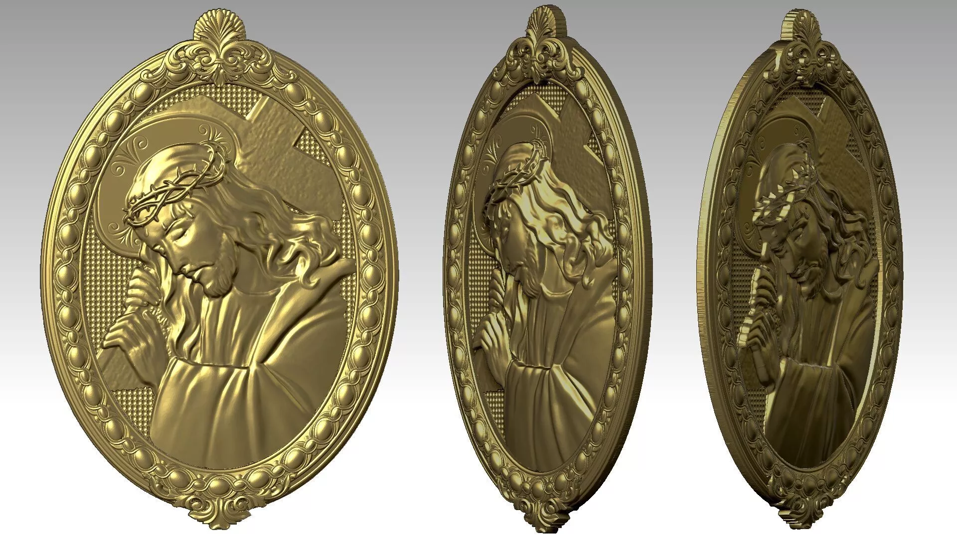 Jesus Christ take Cross Reliefs 3D print model