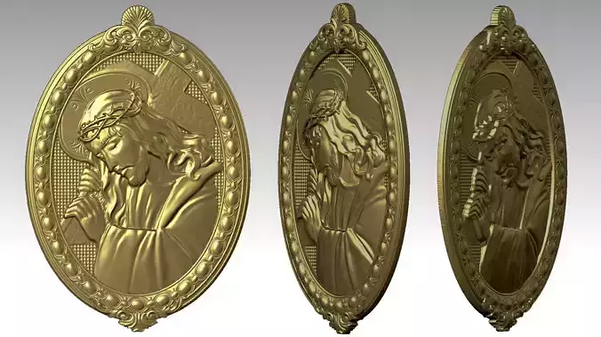 Jesus Christ take Cross Reliefs 3D print model