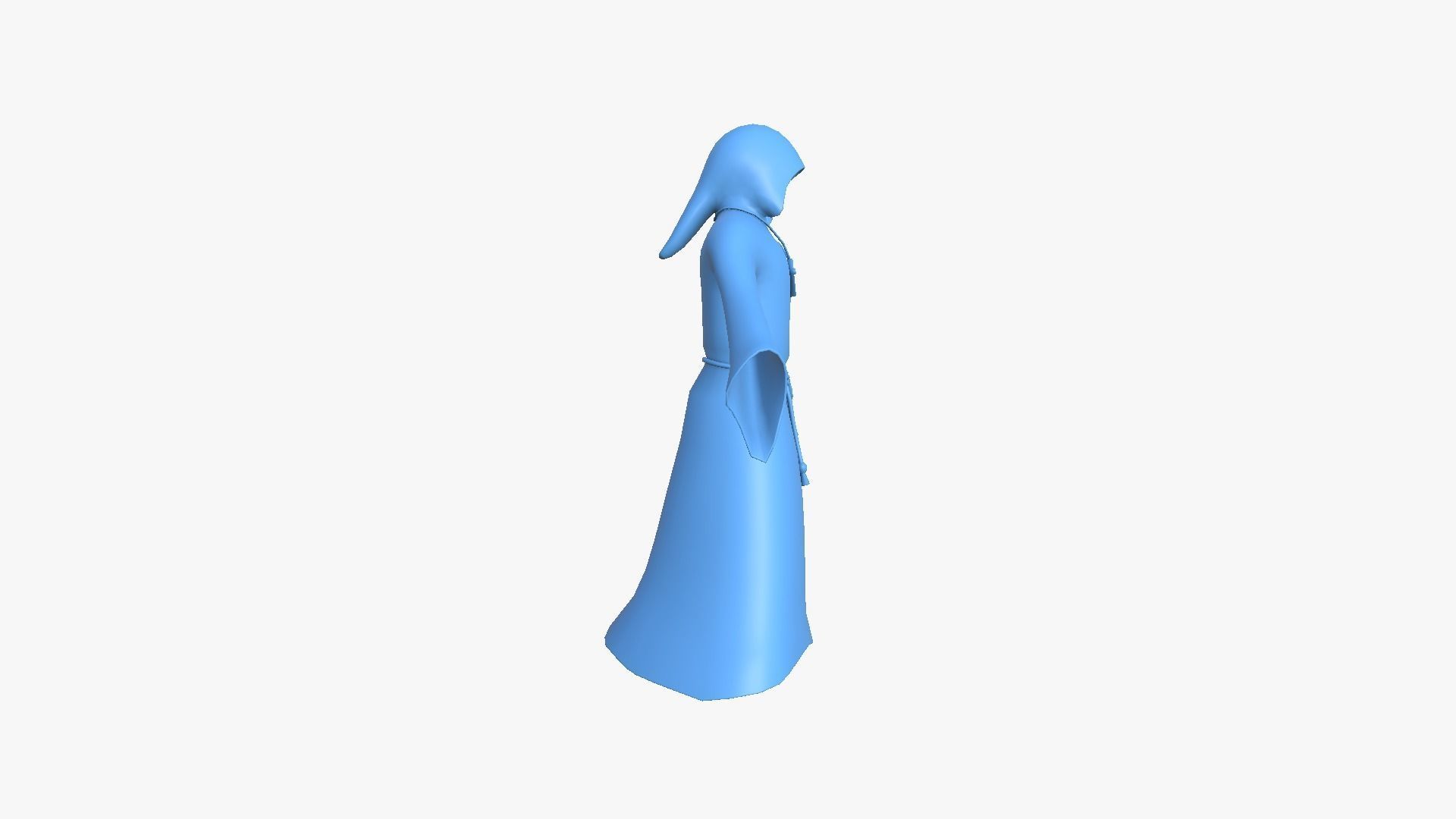 Priest Outfit A07 Red - Character Clothing Design Low-poly 3D model_8