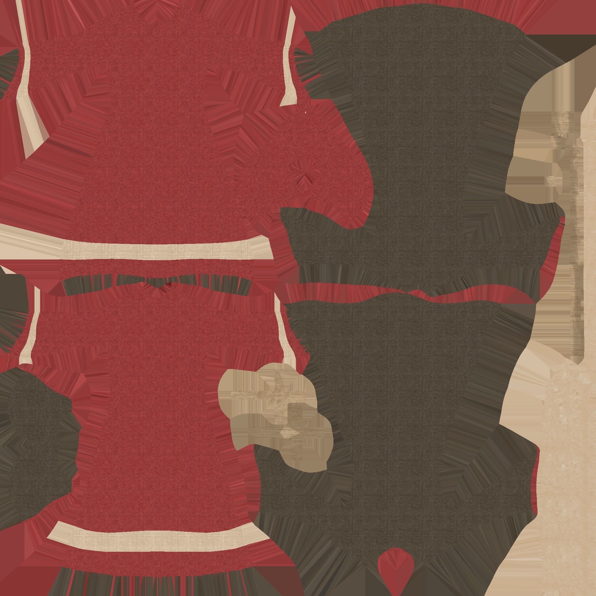 Priest Outfit A07 Red - Character Clothing Design Low-poly 3D model_27