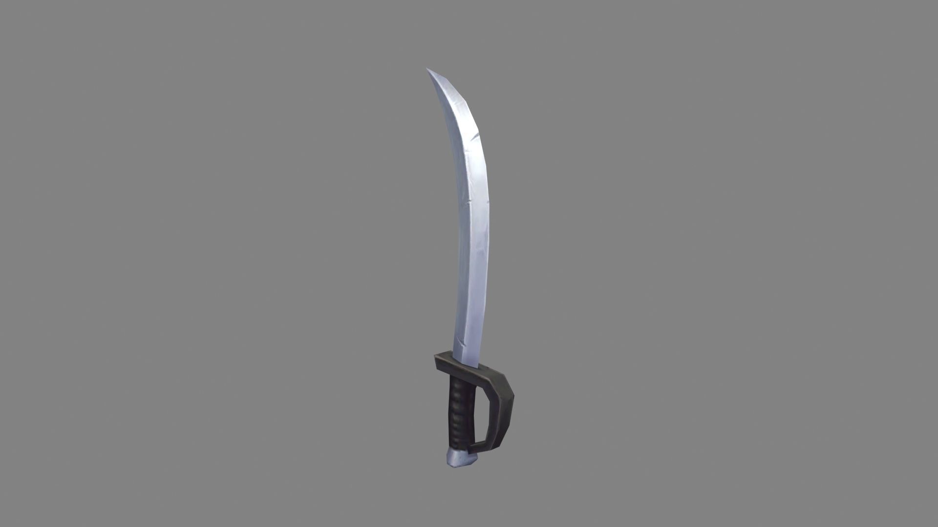 Cartoon Scimitar Low-poly 3D model_1