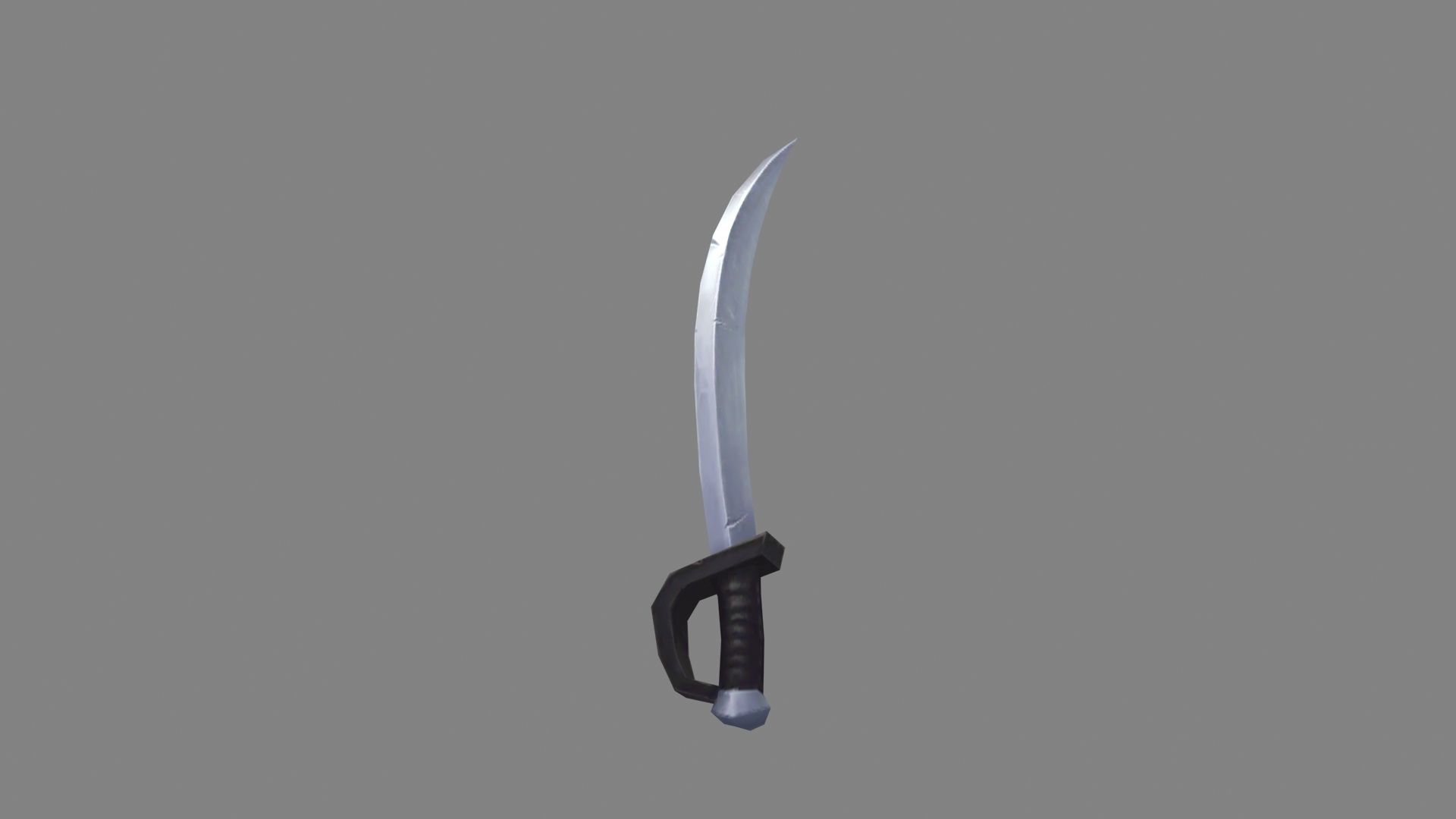 Cartoon Scimitar Low-poly 3D model_2