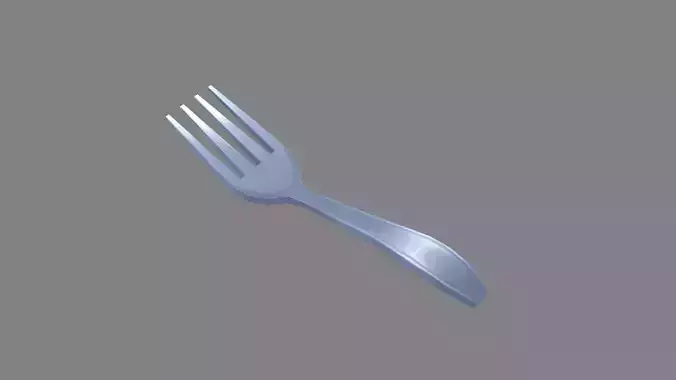 Cartoon Silver Fork