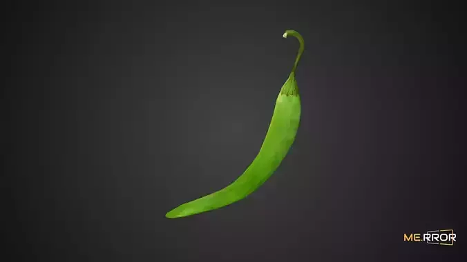 Game Ready Green Pepper Low-poly 3D model