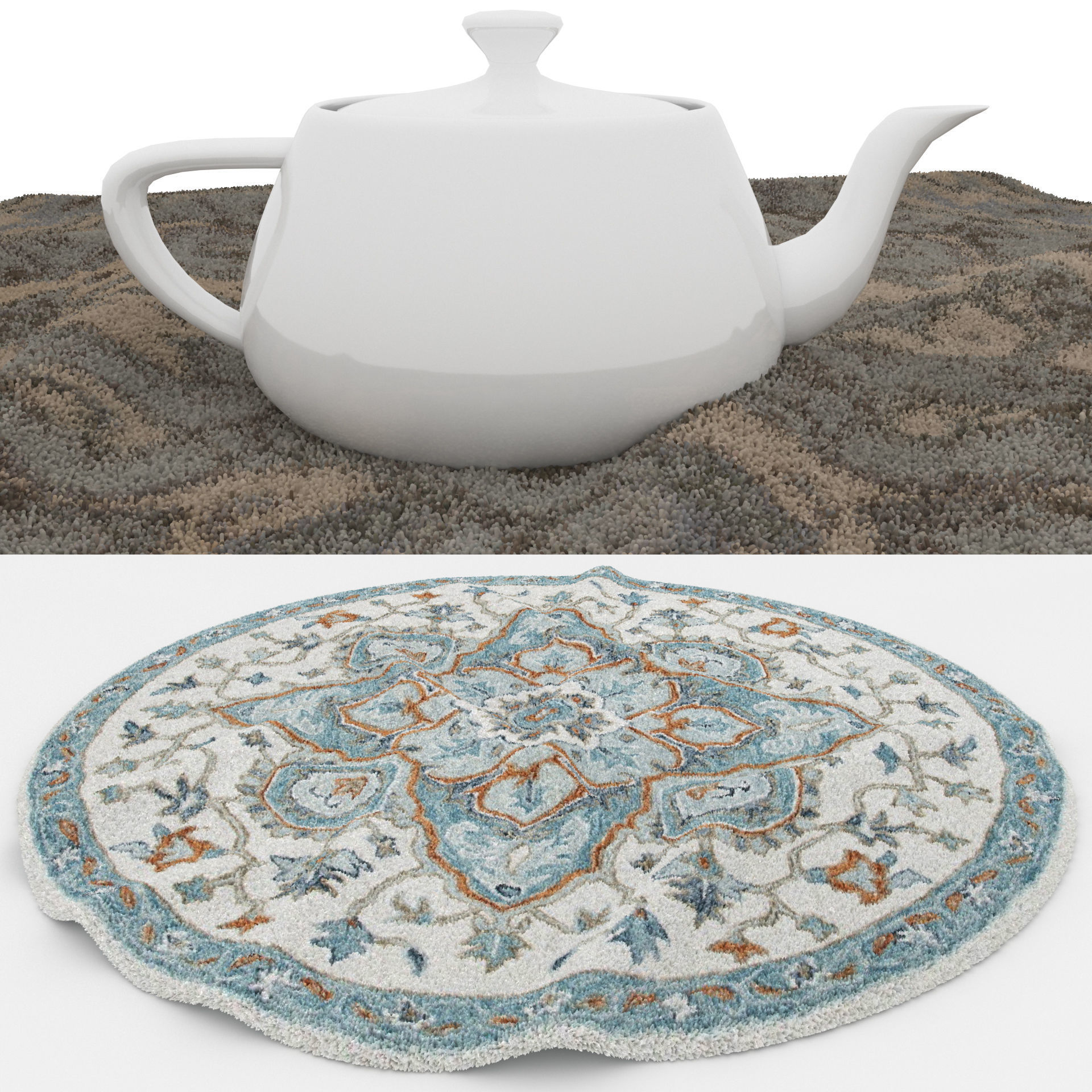 Rugs No 858 Low-poly 3D model_1