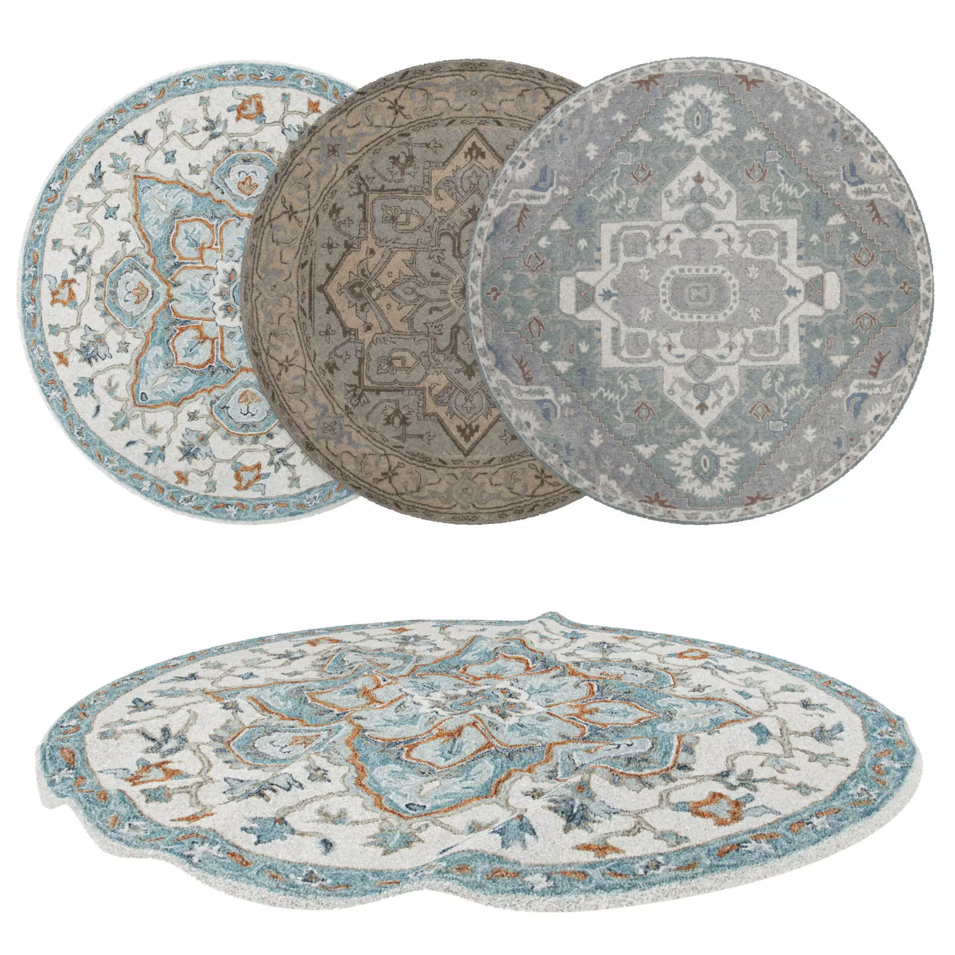 Rugs No 858 Low-poly 3D model_0