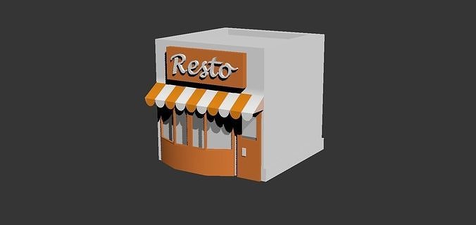 Shop Model Free low-poly 3D model