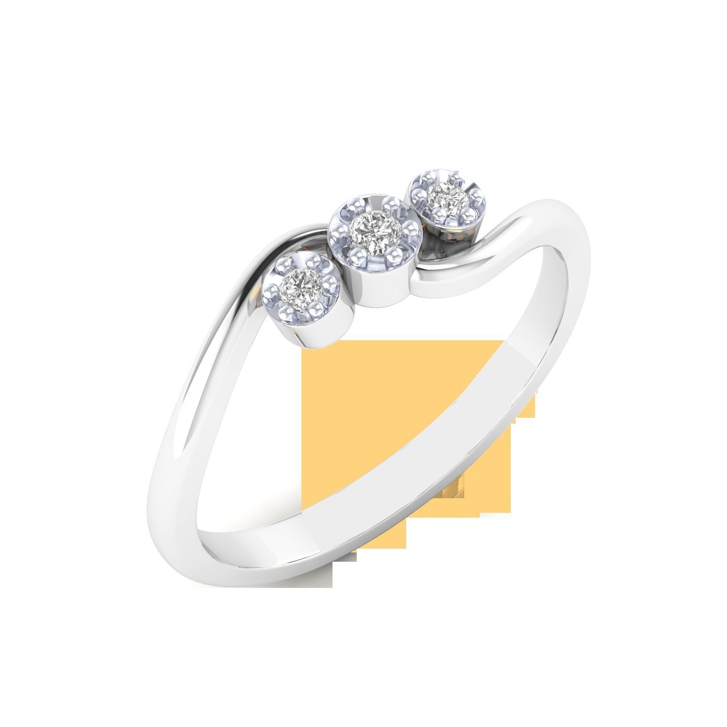 Women Wedding Engagement Ring STL OBJ FBX Renders Details 3D print model_16
