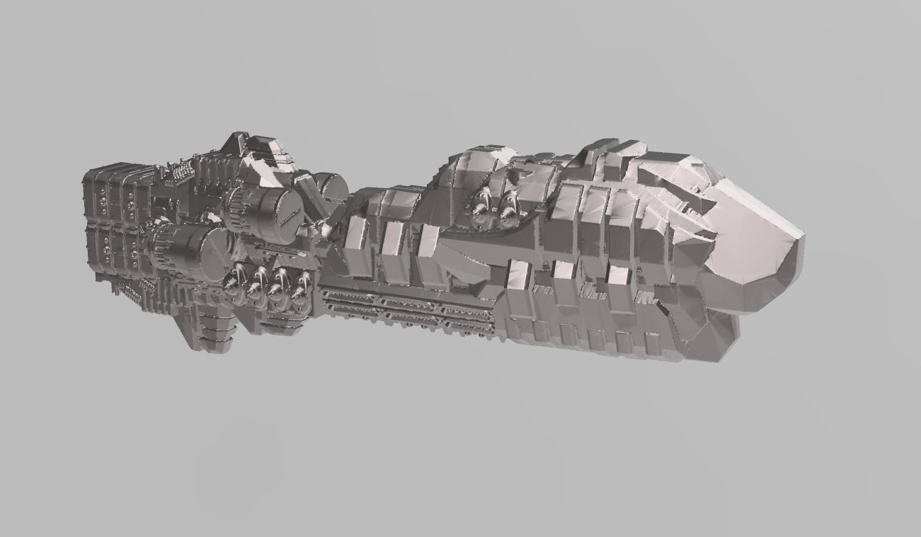 FLEET CORE- 01 FED UNION BATTLESHIP 3D print model_2