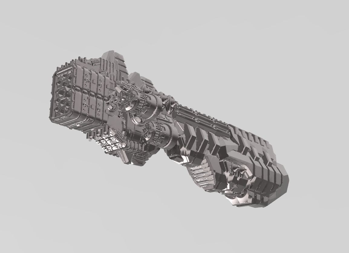 FLEET CORE- 01 FED UNION BATTLESHIP 3D print model_3