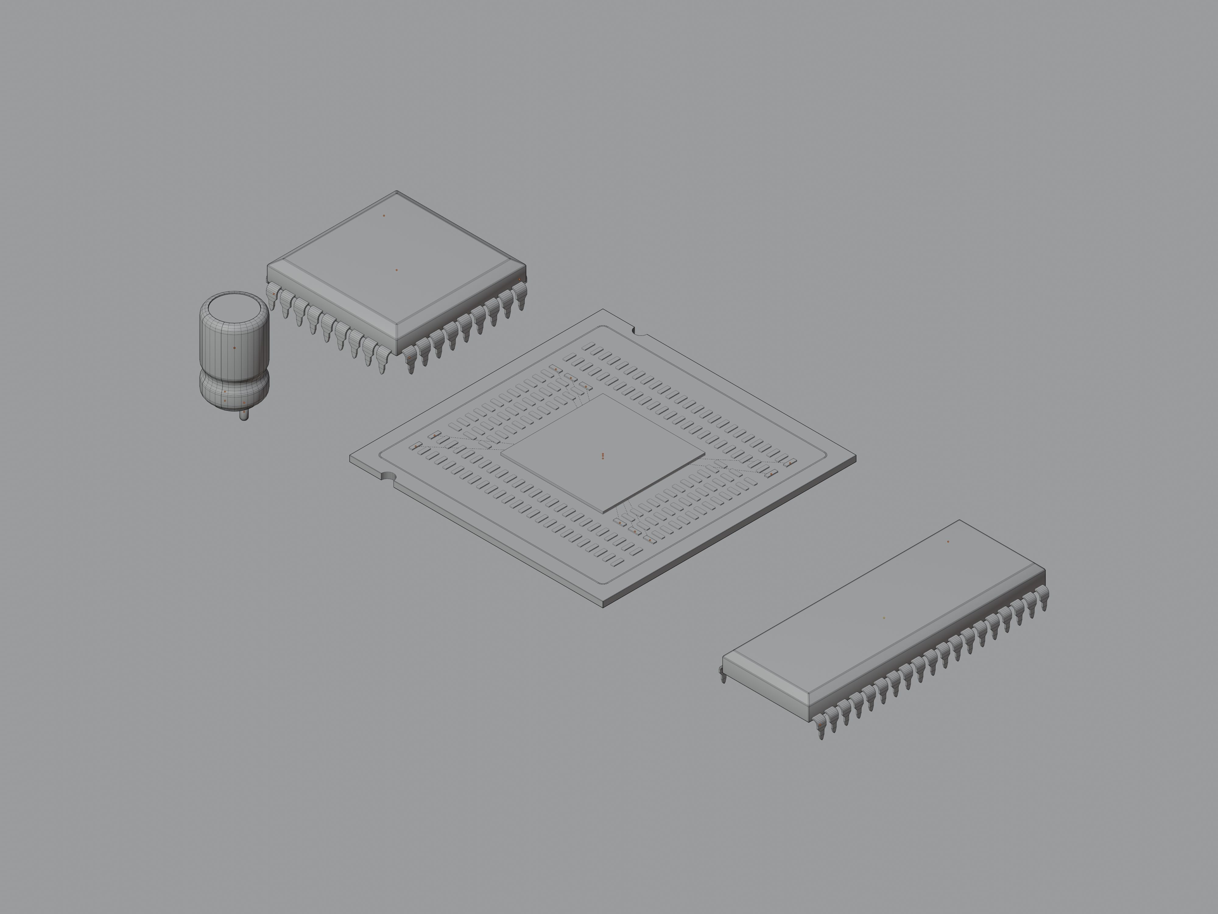 Computer chipset 3D model_5
