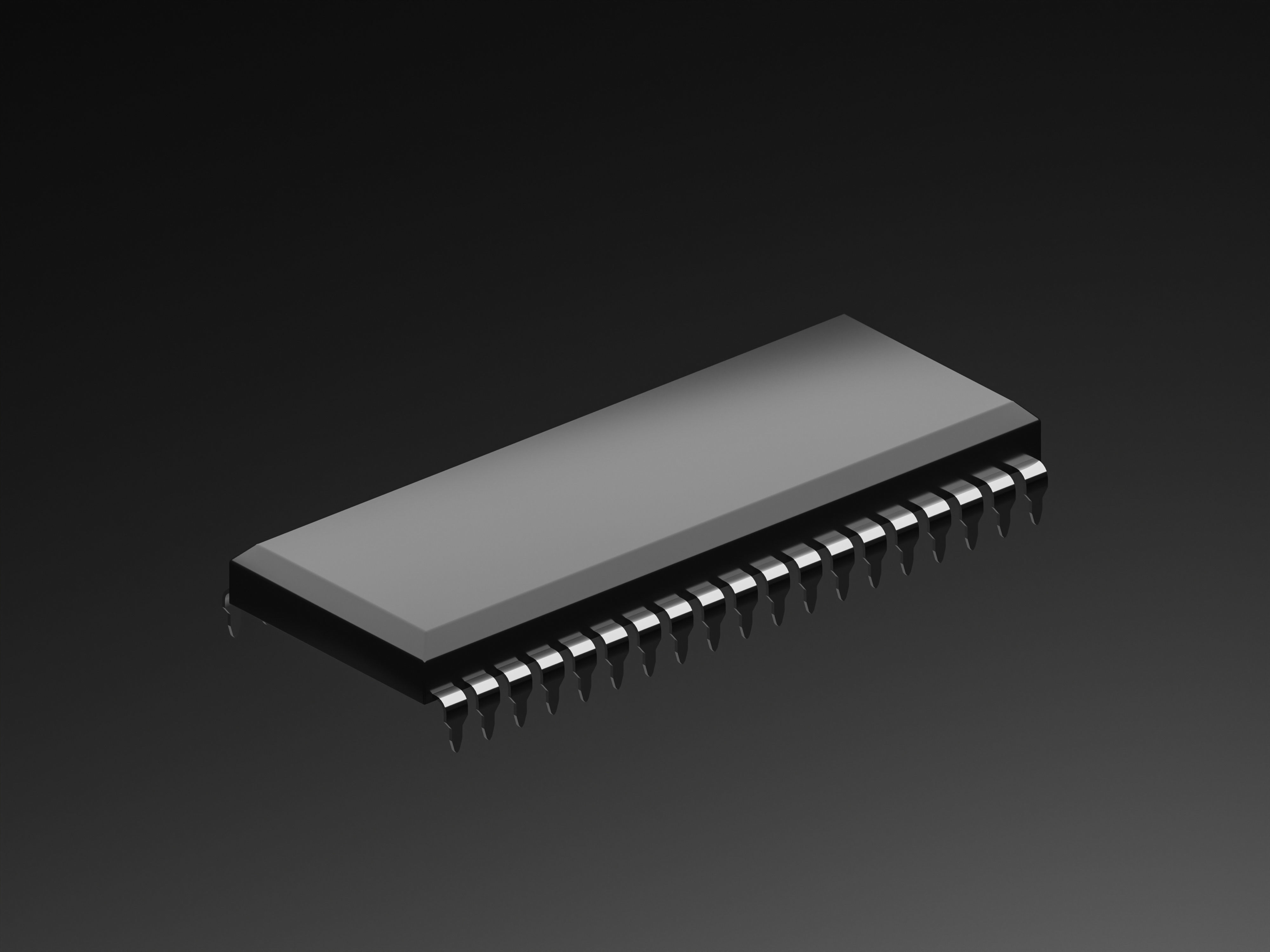 Computer chipset 3D model_4